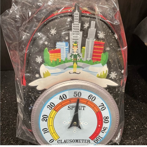 Loungefly Christmas Elf Clausometer Light Up Mini Backpack LE Sold Out Brand New - Picture 1 of 9